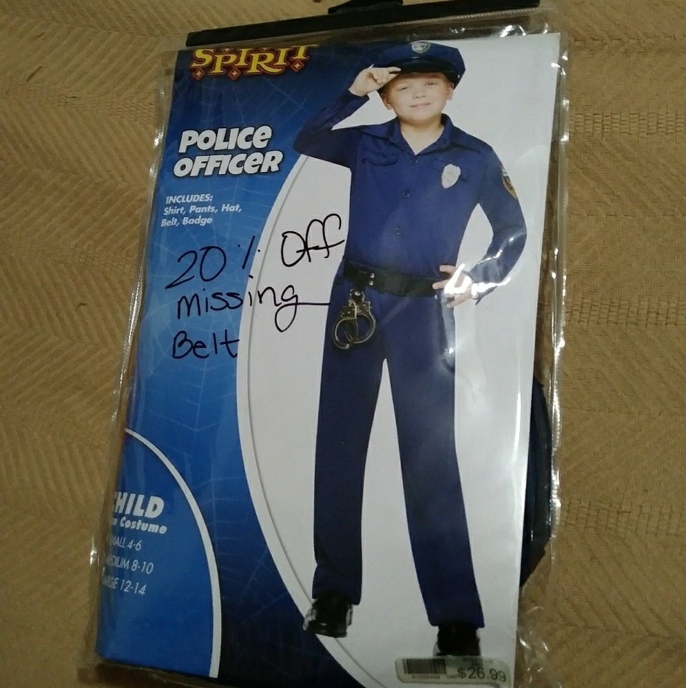 Kids Police Officer Costume